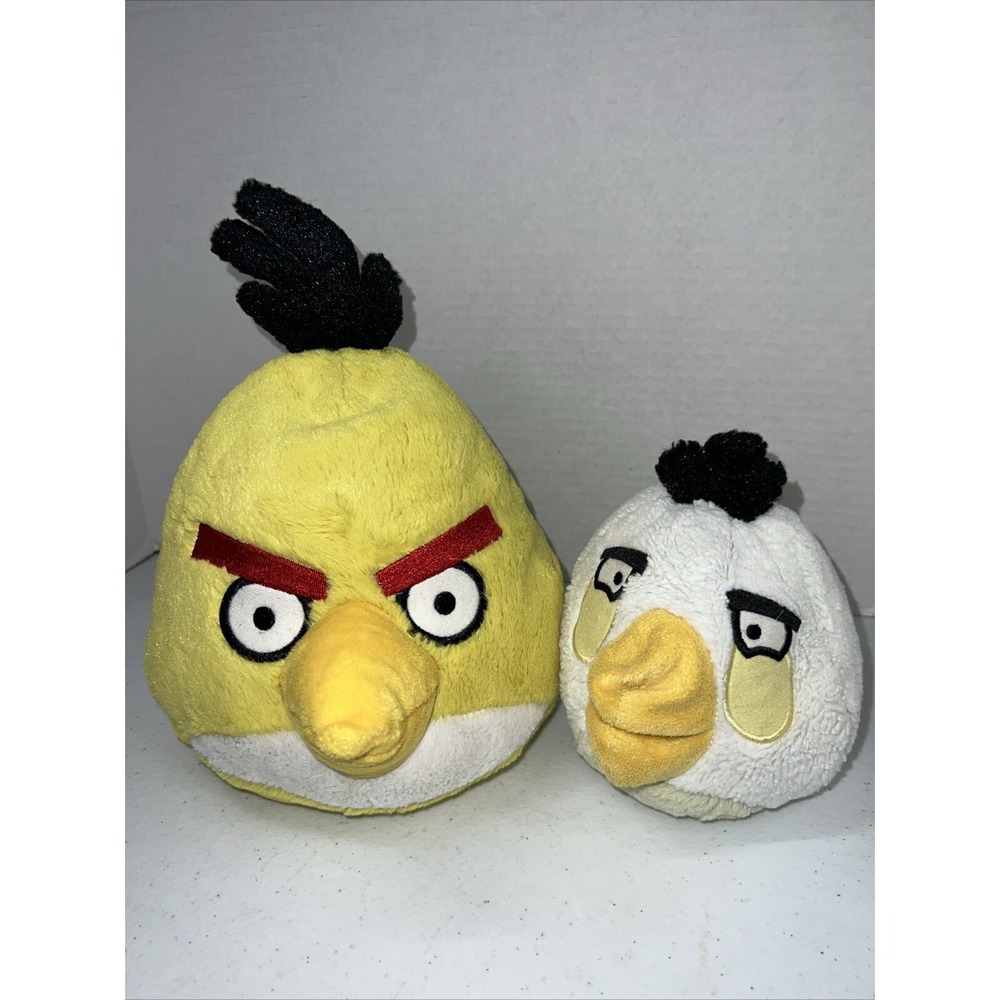 Yellow Angry Bird Chuck 10" Plush Stuffed 2010 No Sound And Small Matilda 5"